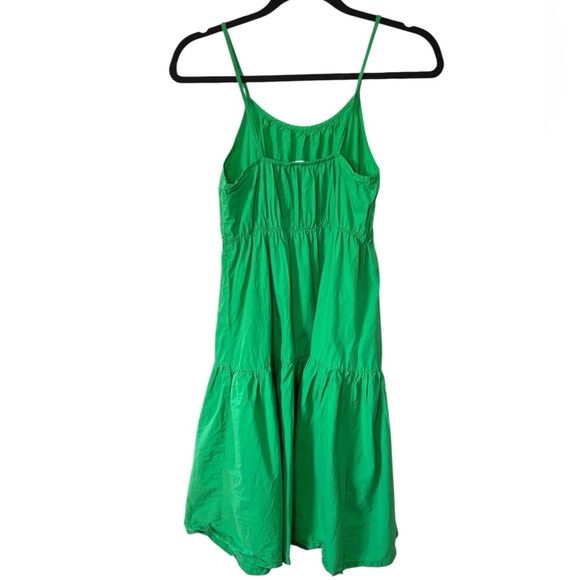 Zara Girls Green Cotton Tiered Dress Spaghetti Straps Size 11–12 - Picture 2 of 8